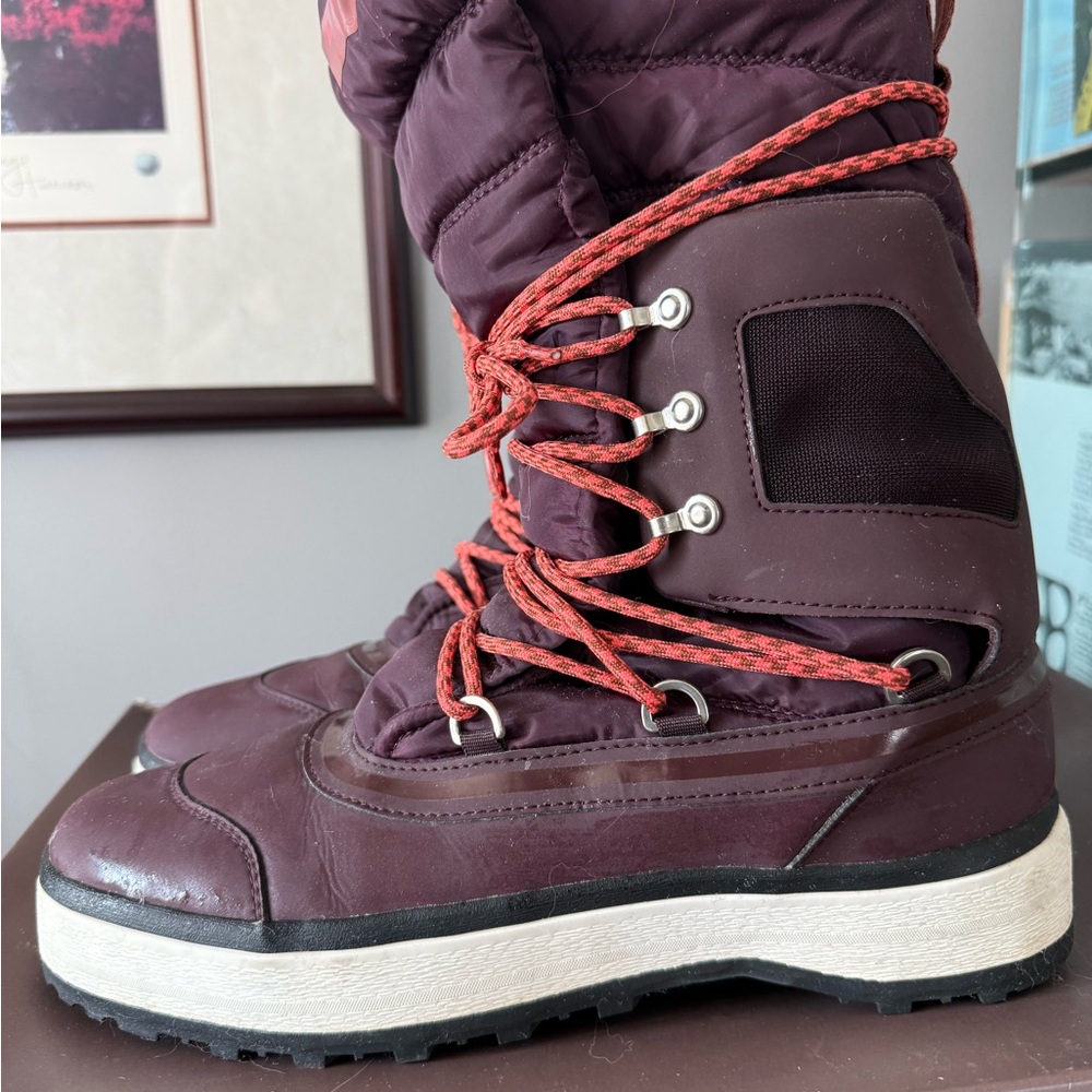 Adidas by Stella McCartney Burgundy Winter Boots - Picture 2 of 9
